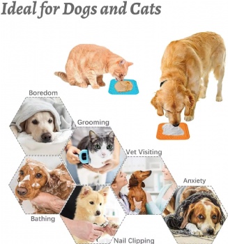  New Silicone Pet Dog Lick Mat with Suction Cups Used for Pet Bathing and Grooming to Relieve Anxiety and Reduce Boredom	