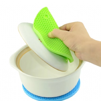  Multi-Purpose Heat-Resistant Non Slip Silicone Pot Holders Hot Pads,Silicone Original Microwave Mat Doubles As Jar Opener Grippe	