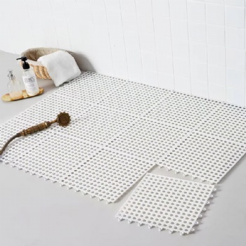  Cuttable Bathroom Anti slip Floor Mat, Kitchen Bathroom Splicing Foot Mat, Anti slip Thick Waterproofed Hollow Floor Mat	