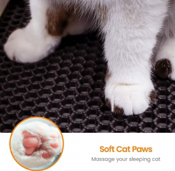  Easy to Clean Honeycomb Double Layer Urine Waterproof Cat Litter Mat Kitty Litter Trapping Mat	