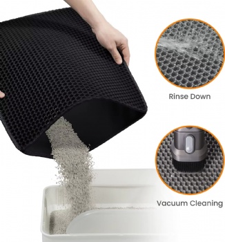 Easy to Clean Honeycomb Double Layer Urine Waterproof Cat Litter Mat Kitty Litter Trapping Mat	