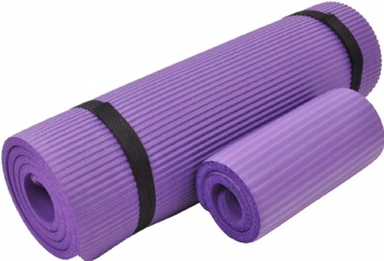  All Purpose Extra Thick High Density Anti-Tear Exercise Foam Yoga Mat with Carrying Strap and Optional Yoga Blocks	