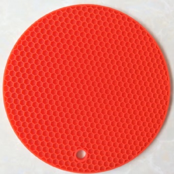  Hot Pads Non-Slip Silicone Heat-Resistant Coasters Triv Honeycomb Multipurpose Drying Mat Pot Holders-Household Rubber	