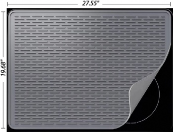  New Cross Border 28* 20inch Large Silicone Stove Mat Silicone Drain Mat Suitable for Kitchen Sink Mat, Bowl and Dish Drying	